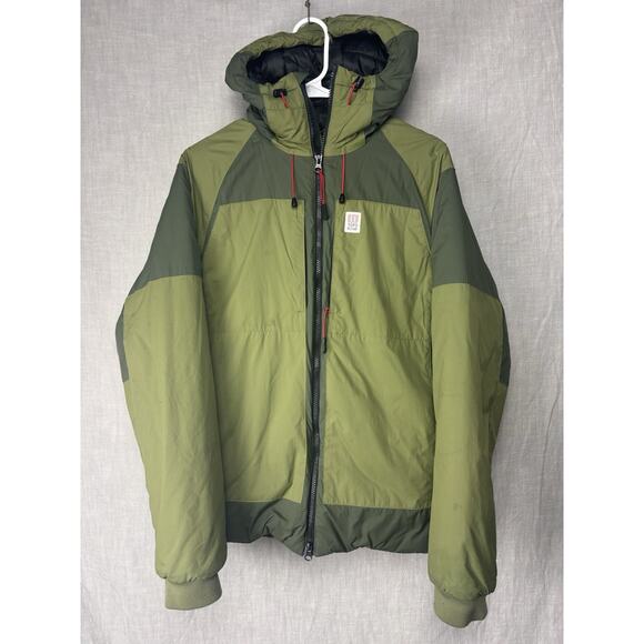 Topo Designs Mountain Puffer Hoodie Jacket Mens M - Picture 1 of 12